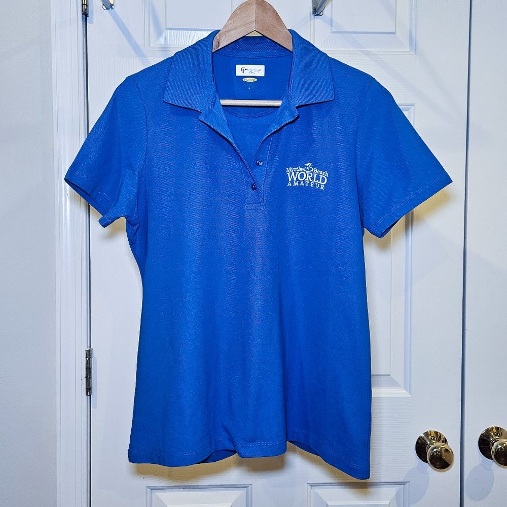 Royal Blue Greg Norman World Am Women's Golf Polo Size Large in Great Condition